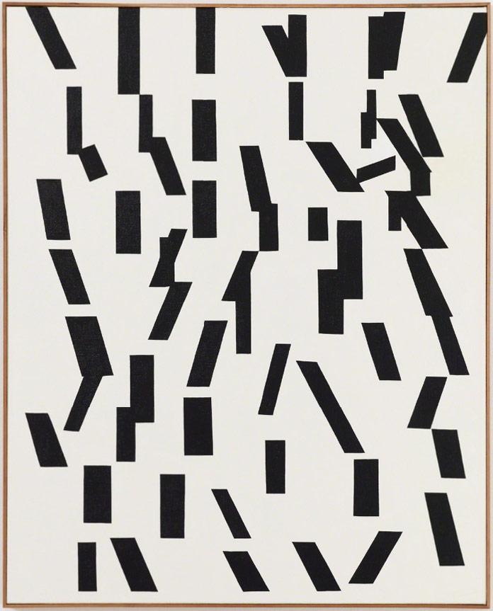 A minimalist artwork of abstract compositions using simple graphic shapes.