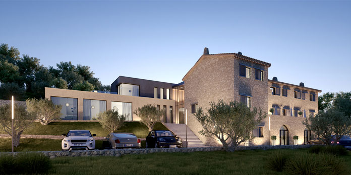 This architectural project is a a reconstruction of an old farmhouse from the 16th century. This architectural project is a a reconstruction of an old farmhouse from the 16th century.