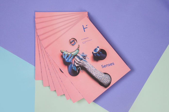 View of the magazine cover design.