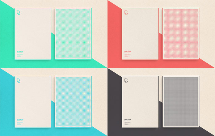 Also the stationery has been designed using the four brand colors. Also the stationery has been designed using the four brand colors.