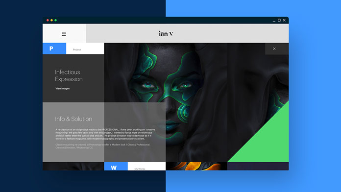 Example of a project page with additional information.