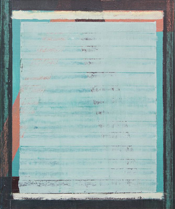 Work from 2011, created by Pius Fox with oil on paper in a size of 26×22 cm.