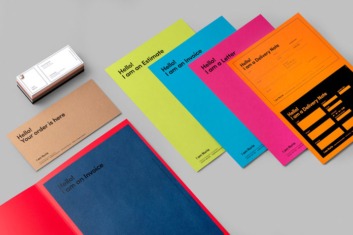 Visual identity design by Barcelona based studio 'sr. y sra. wilson' for creative production consultancy firm 'I am Nuria'.