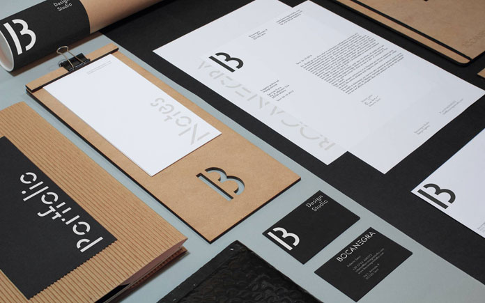 A uniform designed stationery set.