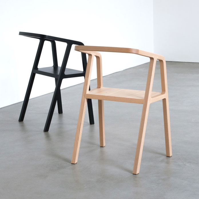 A-Chair, a minimalist and formal chair design by Austrian product designer Thomas Feichtner.