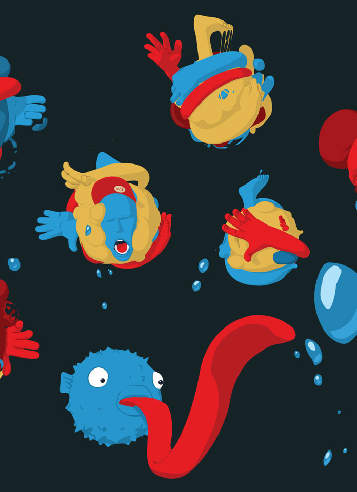 The animation is based on the creative struggles.