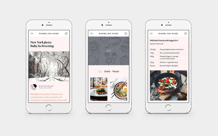 The blog's mobile version.