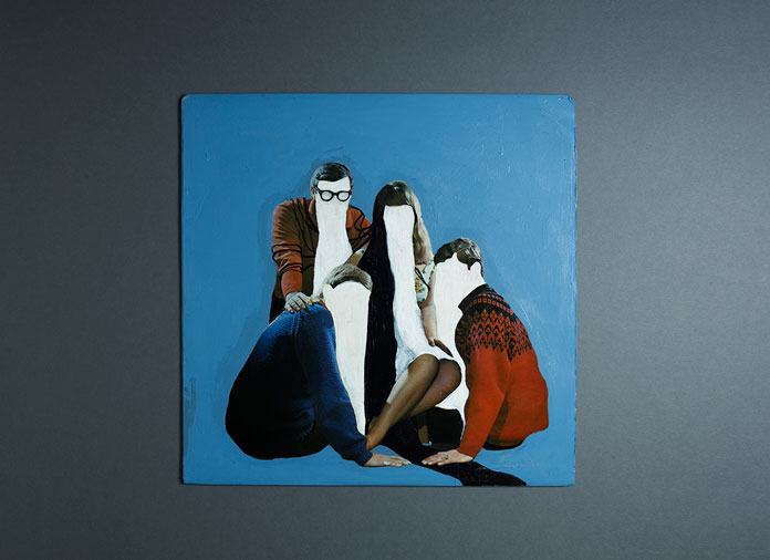 Using acrylic paints, the artist distorts the familiar and creates something anonymous.