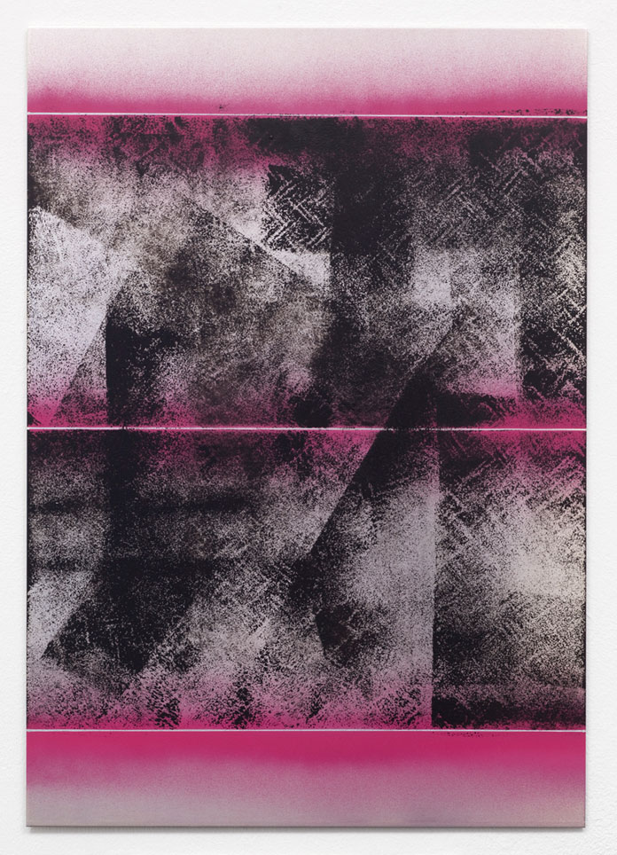 'To the... III', 2012 – Mixed media artwork in the size of 50 x 35 cm. Created with lacquer on aluminium.