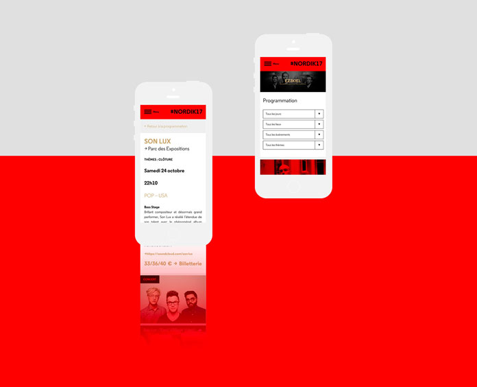 Mobile version of the website.