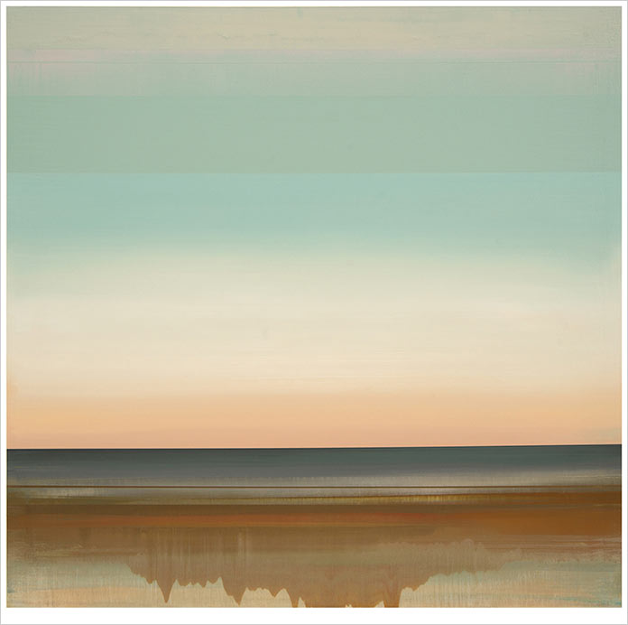 Micah Crandall-Bear – Tradewind, acrylic on canvas, 36″ x 36″, from the Telluric series.