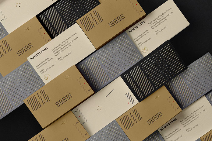 Distrito Films corporate identity by Anagrama Studio.