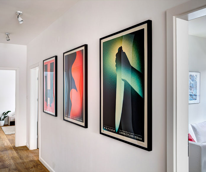 Framed prints of the trilogy.