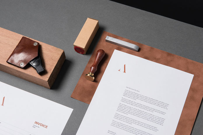 Close up of the letterheads.