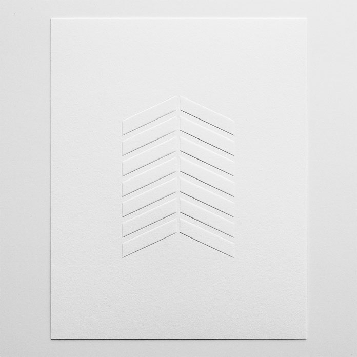 Chevron Emboss – blind-emboss art print.