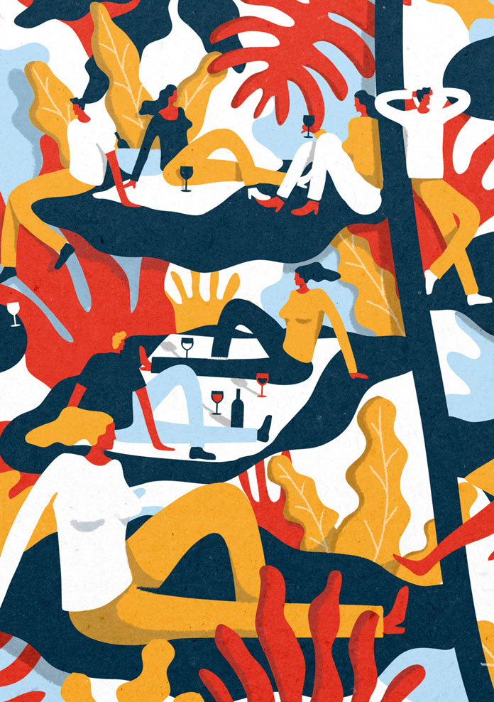 Colorful illustration by Monge Quentin.