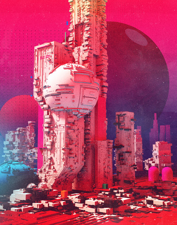 Could be a futuristic colony on a distant planet.