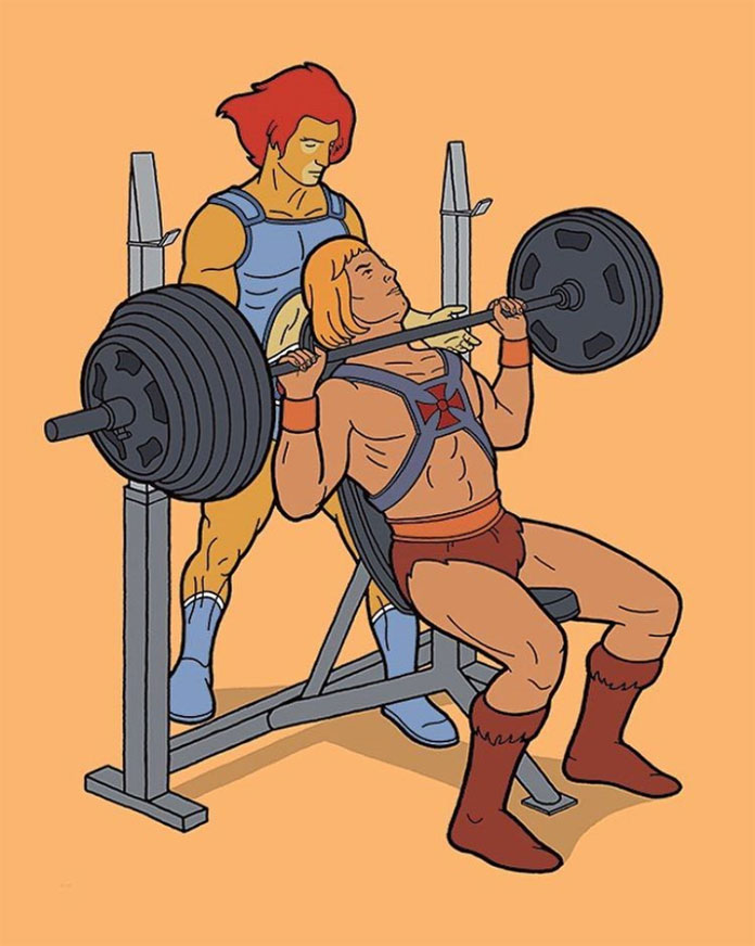 He-Man in the gym. He-Man in the gym.