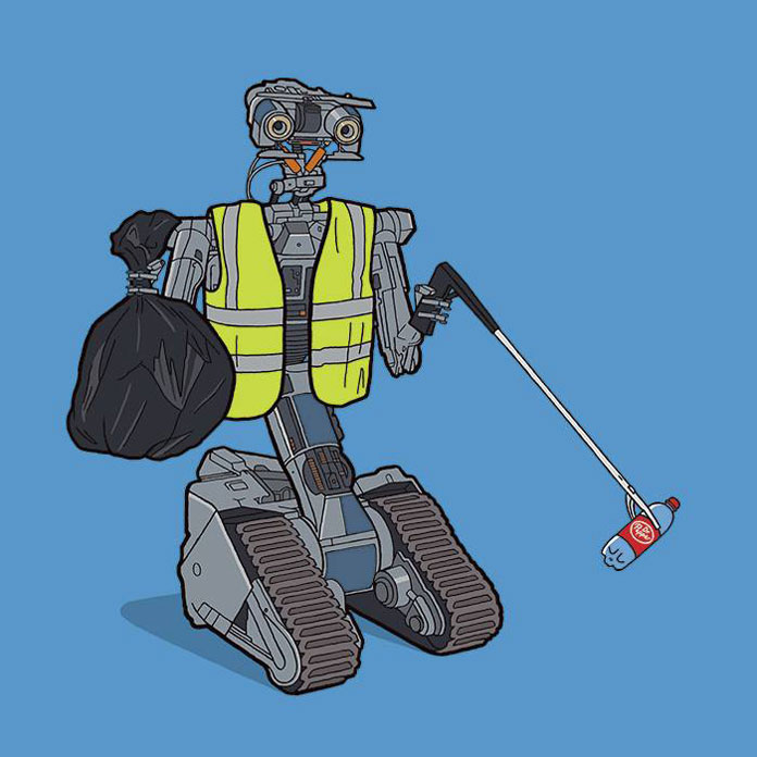 Johnny 5 – 80s Reloaded by Tom Ward Studio. Johnny 5 – 80s Reloaded by Tom Ward Studio.