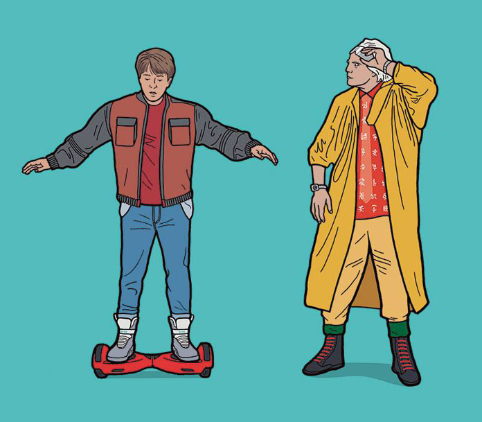 Marty McFly and Doc Brown. Marty McFly and Doc Brown.