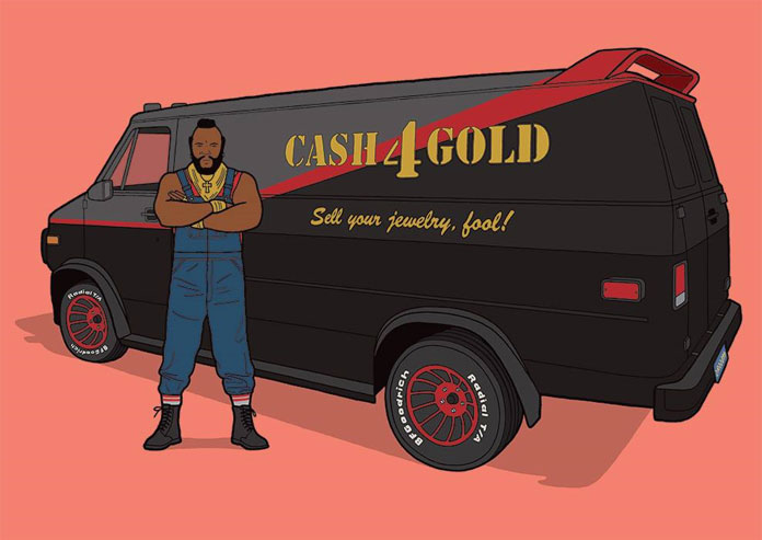Mr. T as B.A. Baracus of the A-Team. Mr. T as B.A. Baracus of the A-Team.