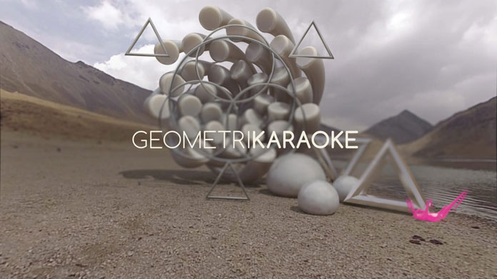 Countless geometrical object appear consecutively based on the rhythm of the song.
