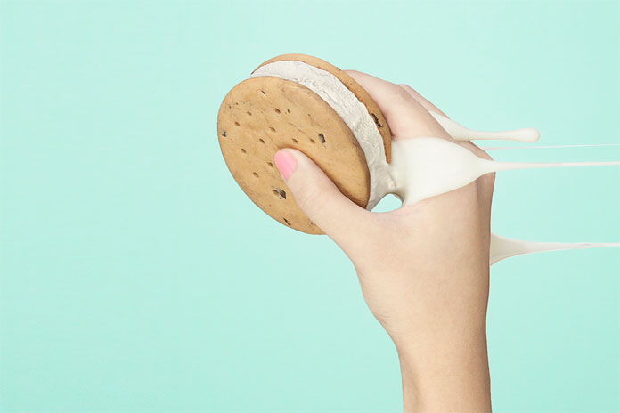 Delicious ice cream cookie.