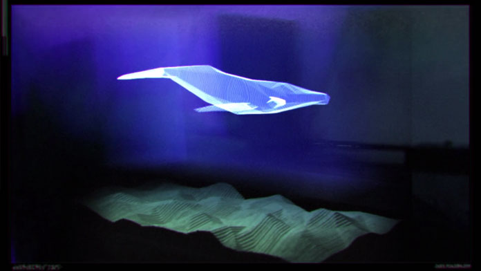 Holographic stop-frame animation using long exposure photography.