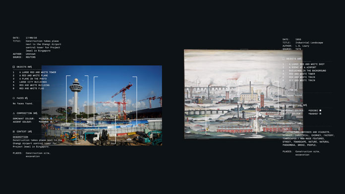 The program compares Reuters images with British art from the Tate collection.