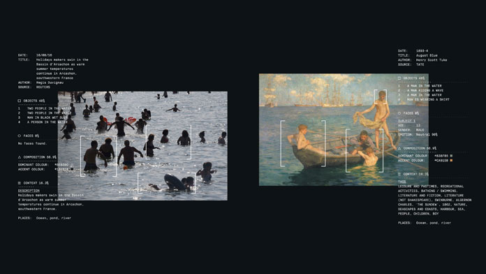 The comparison is based on visual and thematic similarities.