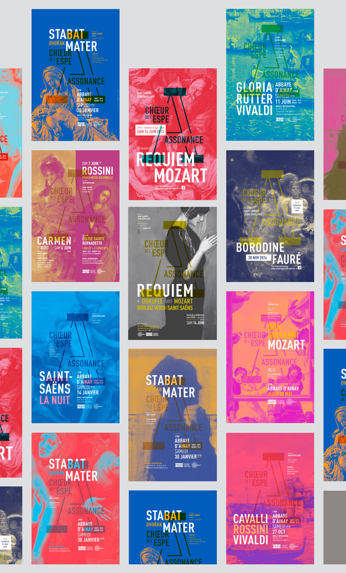 ESPE – Assonance Choir identity and poster design by Graphéine.