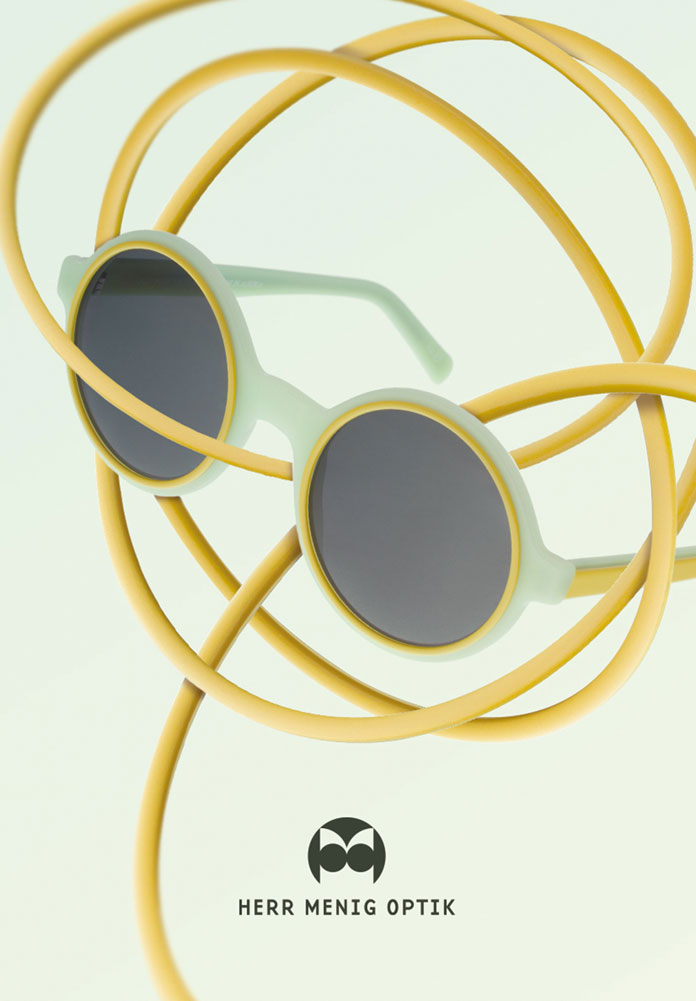 Herr Menig Optik – ad and postcard illustrations by Philipp Zurmöhle.