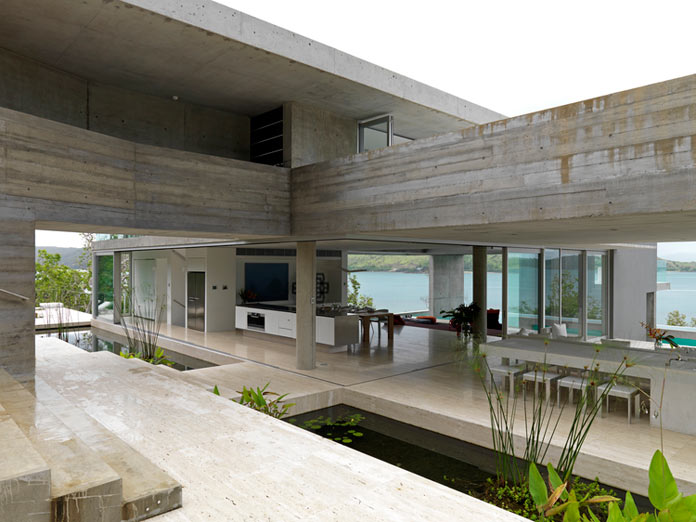 Modern and straight structures.