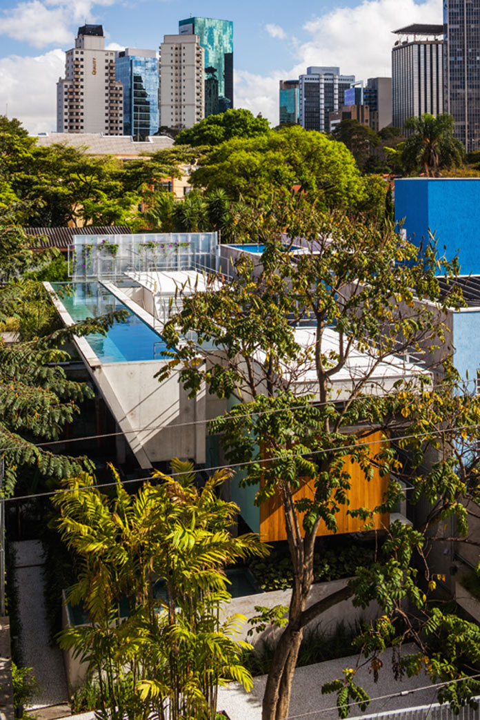 Rooftop terrace with pool.