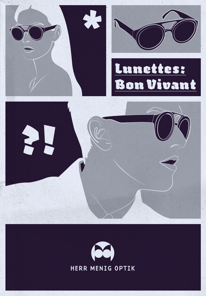 Sunglasses presented in a retro style vector illustration.
