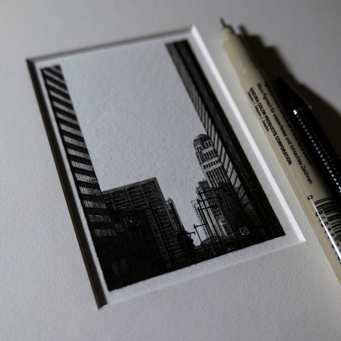 City illustration in a very small format. City illustration in a very small format.