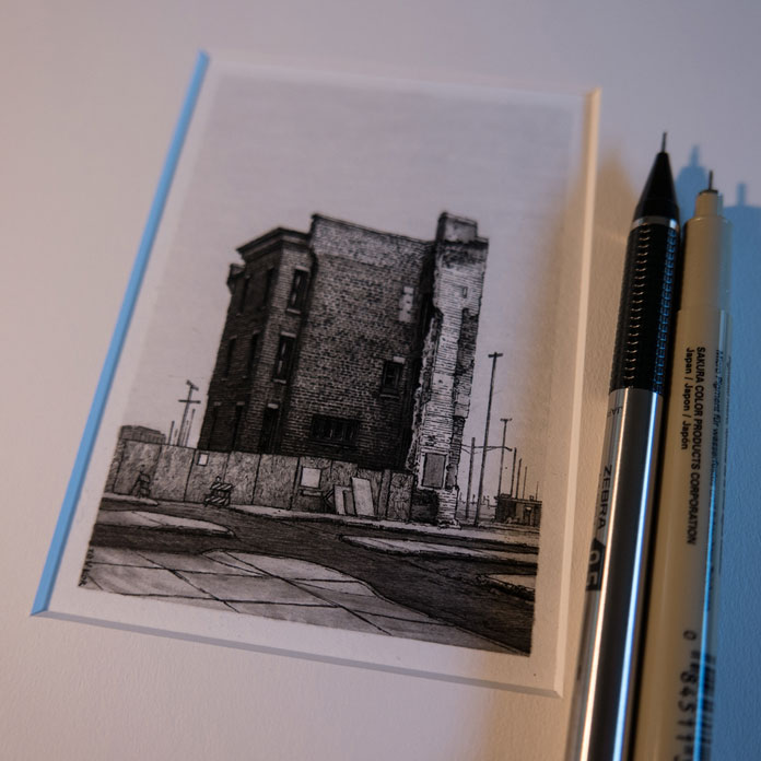 The drawing is just half the size of an ordinary pen. The drawing is just half the size of an ordinary pen.