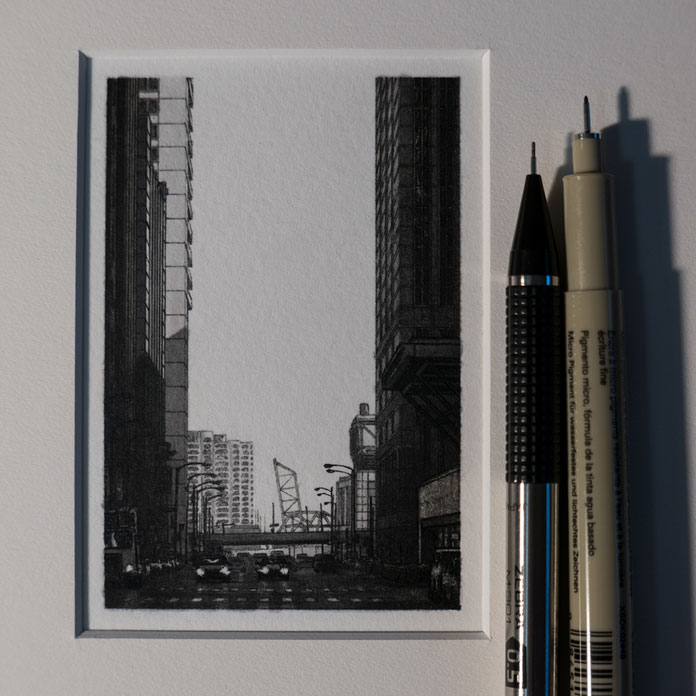 Urban street scene. Urban street scene.