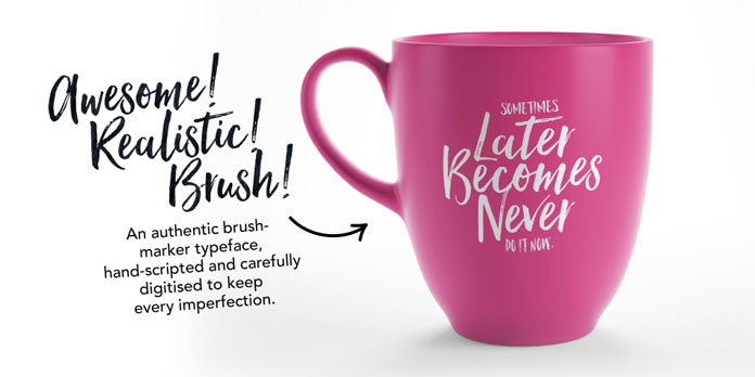 Hand drawn calligraphy fonts.