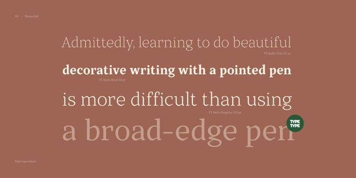 Text samples in different sizes and weights.