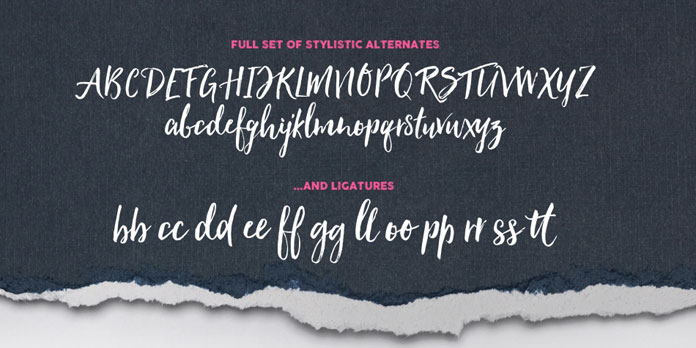 Alternates and ligatures.