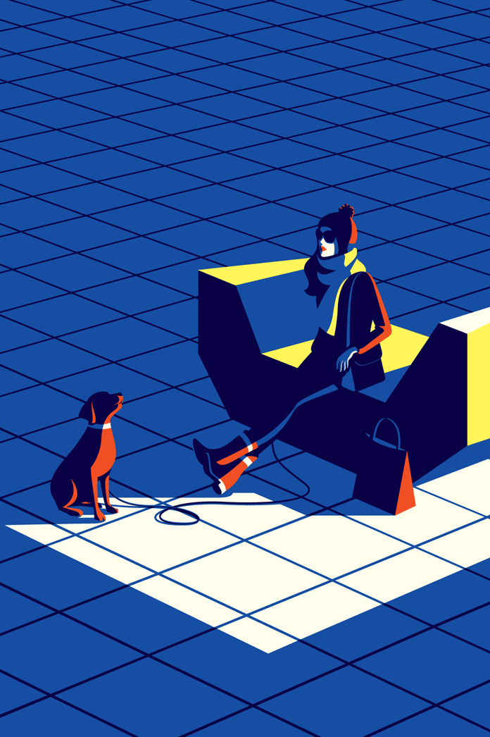 Museums Quartier – Wintertime illustrations by Malika Favre.
