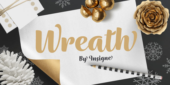 Wreath font family.