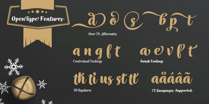 OpenType features.