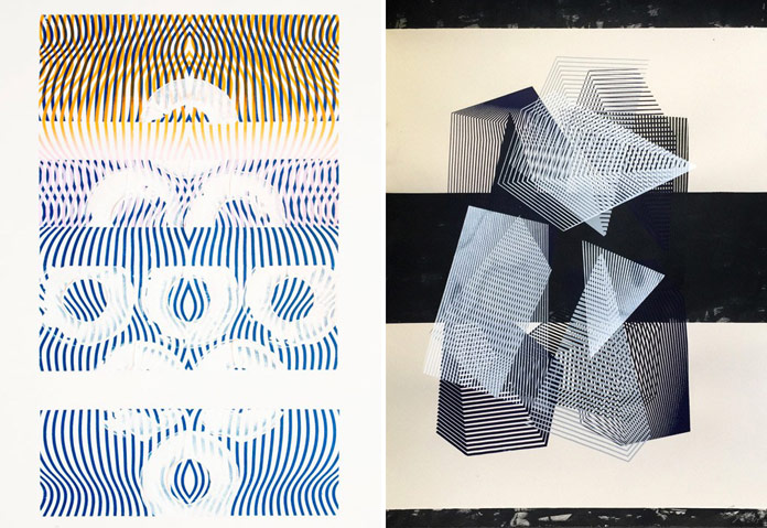 Two artworks side by side.