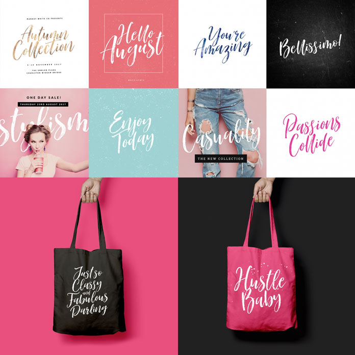 Modern calligraphy font for multi purpose.