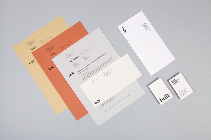 Stationery created for architecture studio built.
