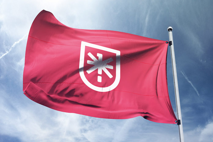 Flag with logo Flag with logo