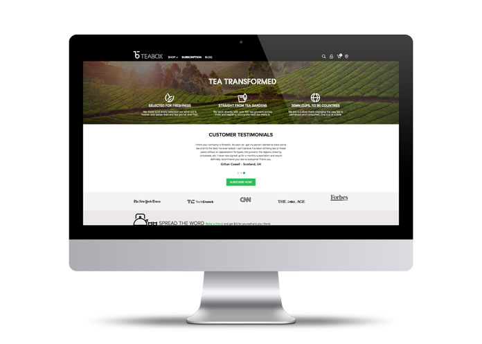 Simple and clean web design.
