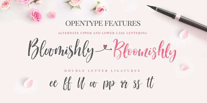 OpenType features.